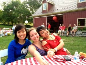 Boarder dinner at the home of a Stuart Hall day student.