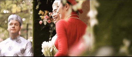 A screen capture of Binh and Dao Vo's wedding video from November 2012. Michael T. Sestak (L), the former head of the US Consulate in Ho Chi Minh City's Non-Immigrant Visa Division apparently served as Vo's best man at the wedding.