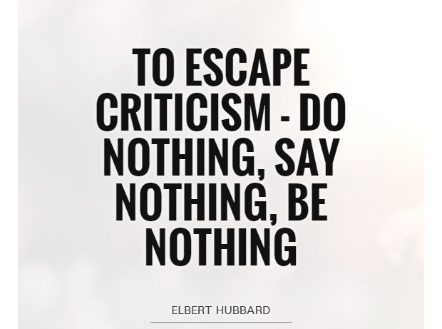 escape criticism