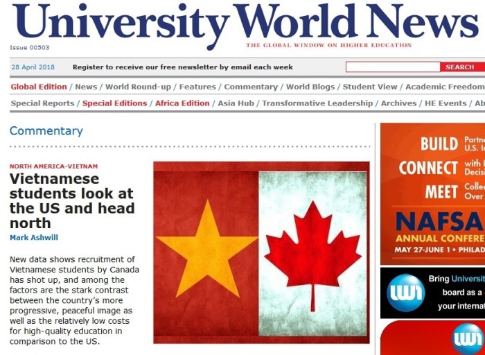 vn students look at us and head north